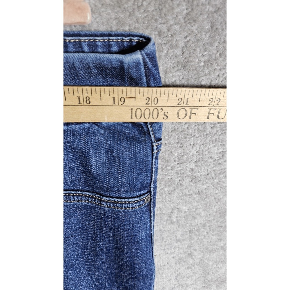 Chicos Pull On Bootcut Jeans Womens Sz 3 US Sz 16 Blue Medium Wash Back Pockets - Picture 5 of 7
